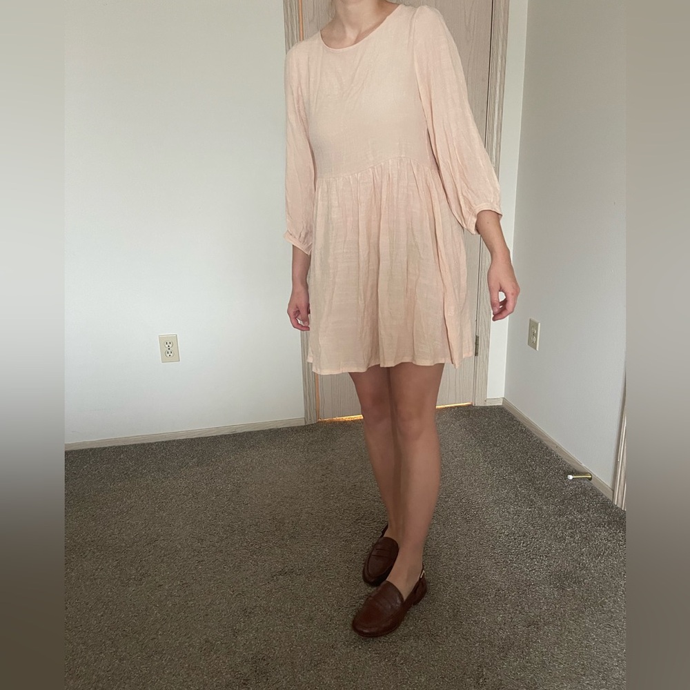 Elegant Blush Pink Women's Dress